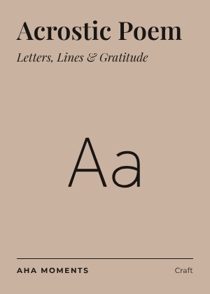The Acrostic Poem card: Letters, Lines & Gratitude