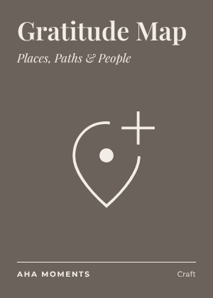 The Gratitude Map card: Places, Paths & People