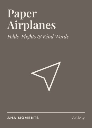 The Paper Airplanes card: Folds, Flights & Kind Words