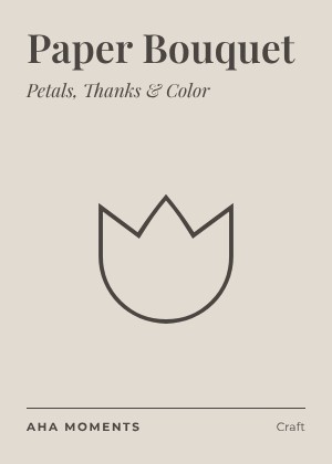 The Paper Bouquet card: Petals, Thanks & Color