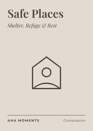 The Safe Places card: Shelter, Refuge & Rest