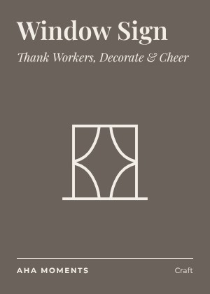 The Window Sign card: Thank Workers, Decorate & Cheer