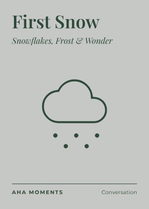 The First Snow card: Snowflakes, Frost & Wonder