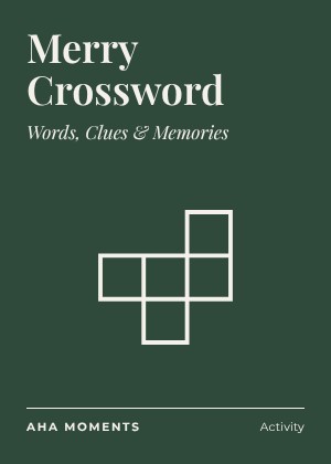 The Merry Crossword card: Words, Clues & Memories