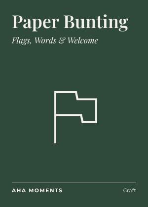 The Paper Bunting card: Flags, Words & Welcome