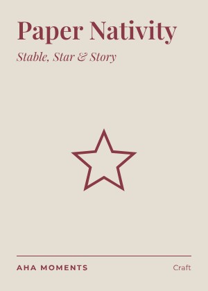 The Paper Nativity card: Stable, Star & Story