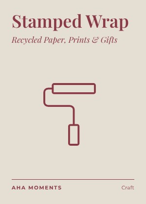 The Stamped Wrap card: Recycled Paper, Prints & Gifts